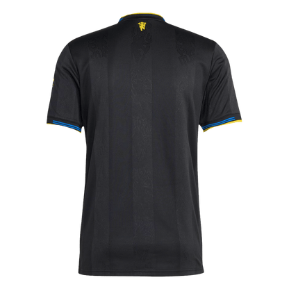 Manchester United Derde Shirt 2025/26 Zwart Authentiek Grote Maten