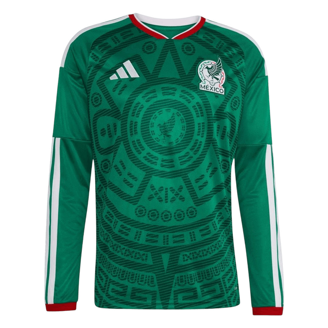 Mexico Thuisshirt Lange Mouwen - WK 2026 Groen Grote Maten