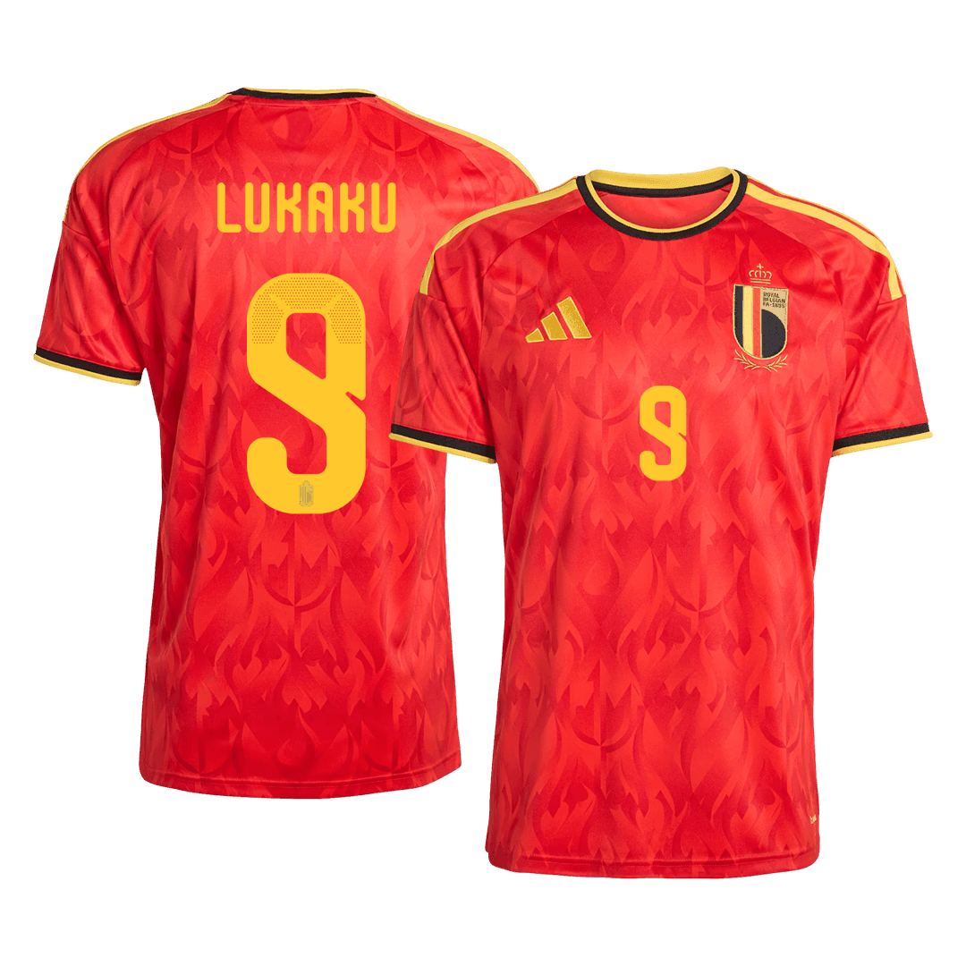LUKAKU #9 Belgique Domicile Maillot - Coupe du Monde 2026 Rouge