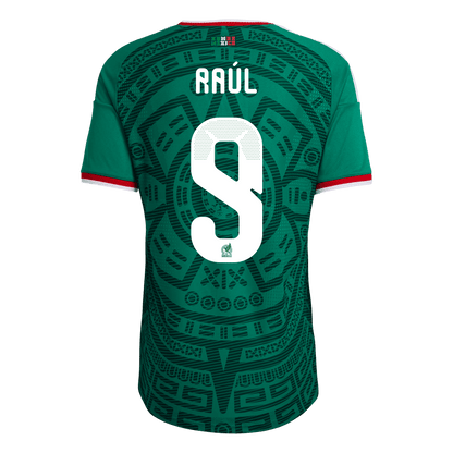 Raúl #9 Mexico Thuis Shirt - Wereldkampioenschap 2026 Groen Speler