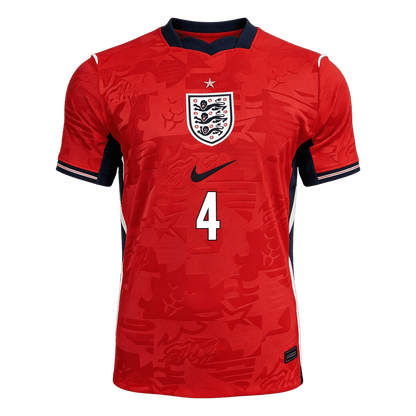 RICE #4 Angleterre Extérieur Maillot - Coupe du Monde 2026 Rouge Joueur