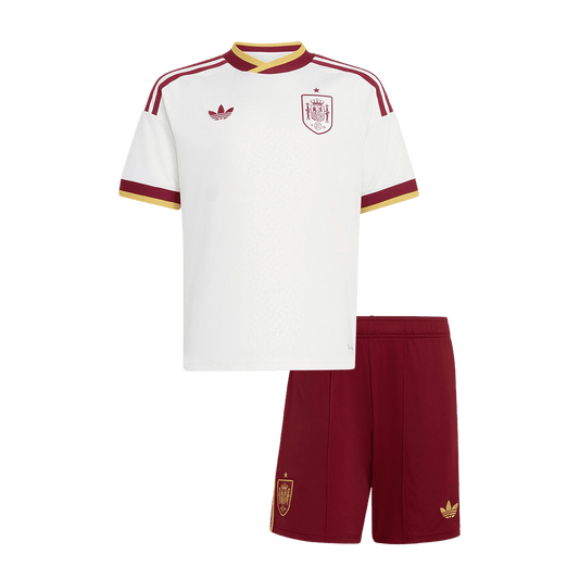 Espagne Extérieur Maillot Kit 2026 Enfant Blanc
