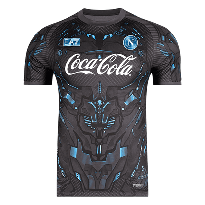 Naples Pre-Match Maillot 2025/26 Noir Grande Taille