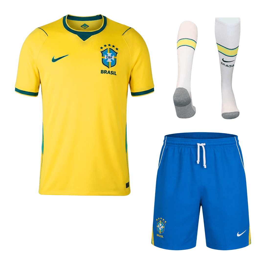 Brésil Domicile Maillot Kit - Coupe du Monde 2026 Jaune
