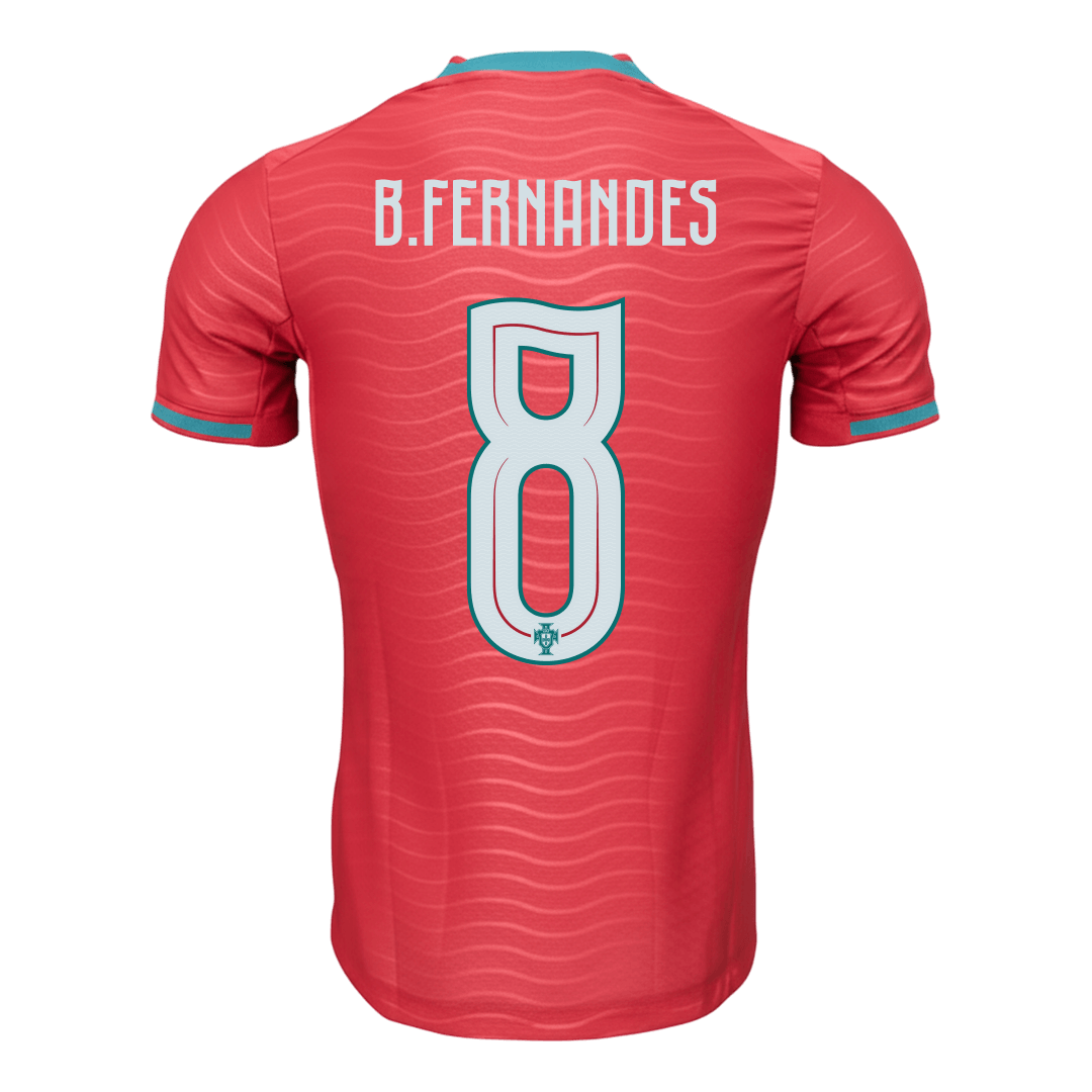 B.FERNANDES #8 Portugal Domicile Maillot - Coupe du Monde 2026 Rouge Joueur