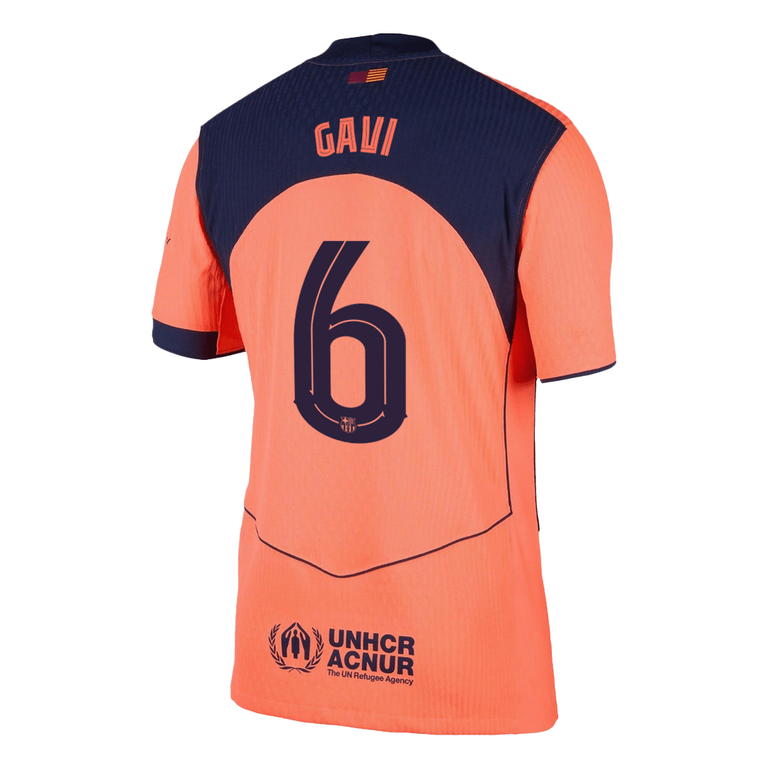 GAVI #6 Barcelona Derde Shirt 2025/26 Oranje Authentiek - UCL