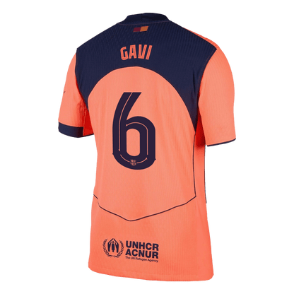 GAVI #6 Barcelona Derde Shirt 2025/26 Oranje Authentiek - UCL