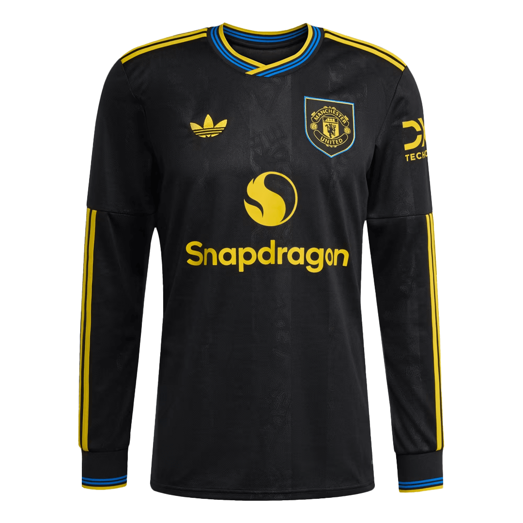 Manchester United Derde Shirt Lange Mouwen 2025/26 Zwart