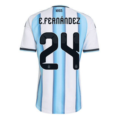 E. FERNÁNDEZ #24 Argentine Domicile Maillot - Coupe du Monde 2026 Blue&White Joueur