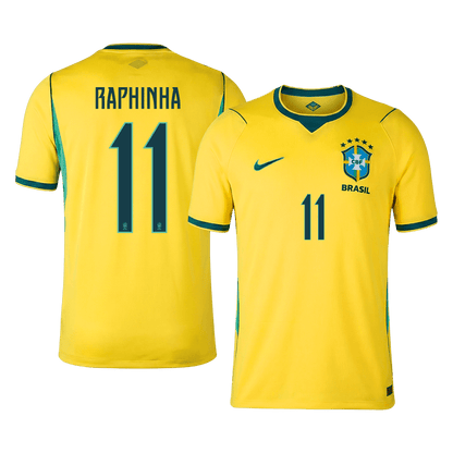 RAPHINHA #11 Brésil Domicile Maillot - Coupe du Monde 2026 Jaune