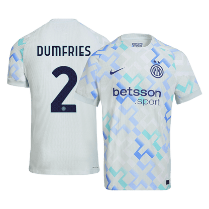 DUMFRIES #2 Inter Milan Extérieur Maillot 2025/26 Bleu Authentique