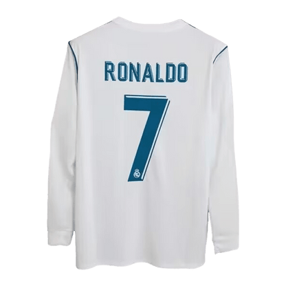 Retro RONALDO #7 Real Madrid Thuisshirt Lange Mouwen 2017/18