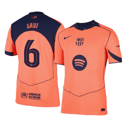 GAVI #6 Barcelona Derde Shirt 2025/26 Oranje Authentiek - UCL