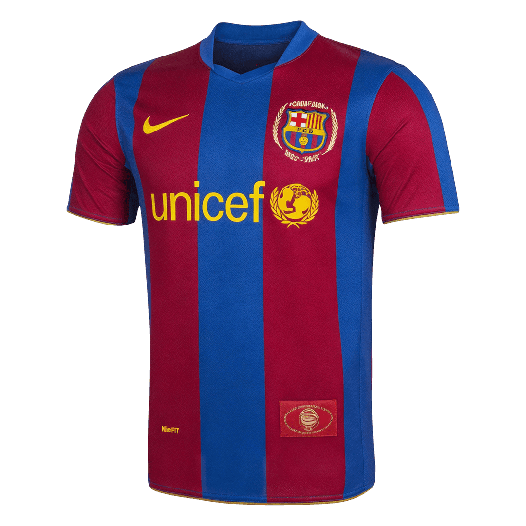 Retro Barcelone Domicile Maillot 2007/08 Blue&Garnet