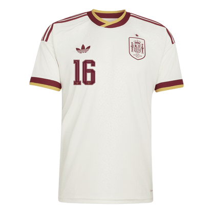 RODRIGO #16 Espagne Extérieur Maillot - Coupe du Monde 2026 Blanc