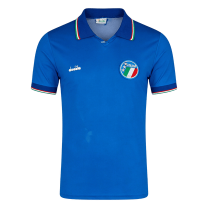 Retro Italie Domicile Maillot 1990 Bleu