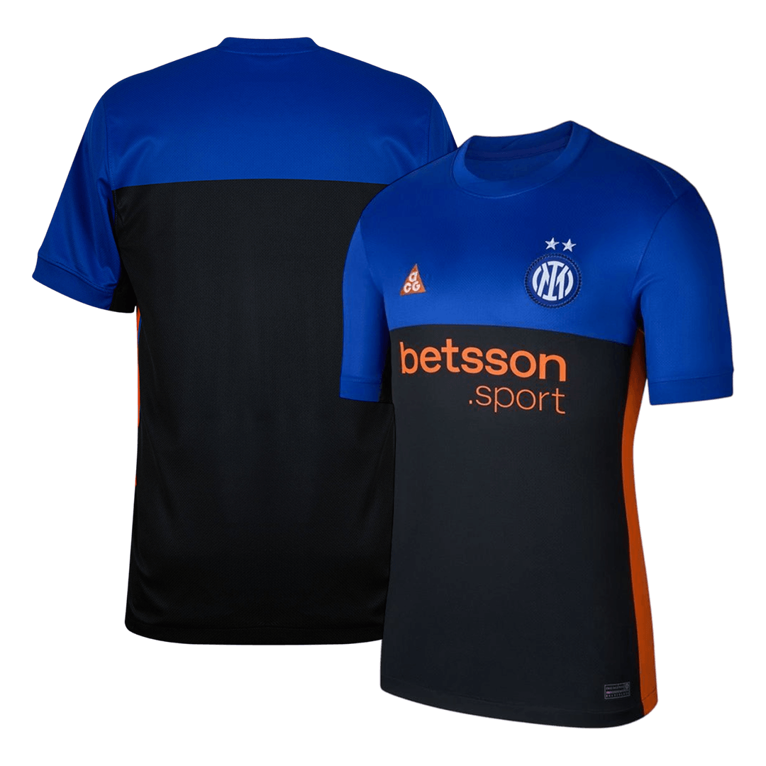 Inter Milan Vierde Uitshirt 2025/26 Zwart&Blauw Grote Maten