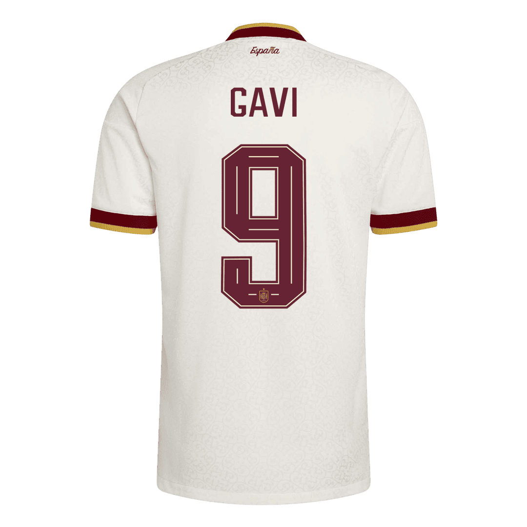 GAVI #9 Espagne Extérieur Maillot - Coupe du Monde 2026 Blanc Joueur