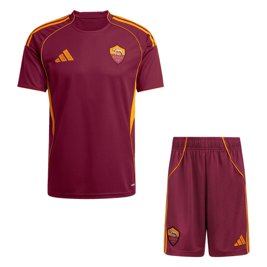 Roma Domicile Maillot Kit 2025/26 Rouge
