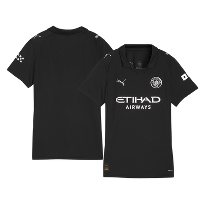 Femme Manchester City Extérieur Maillot 2025/26 Noir