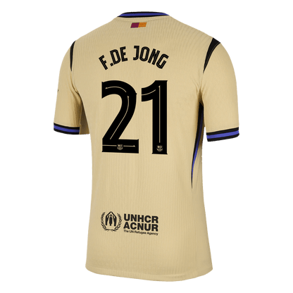 F. DE JONG #21 Barcelona Uit Thuisshirt 2025/26 Authentic - UCL