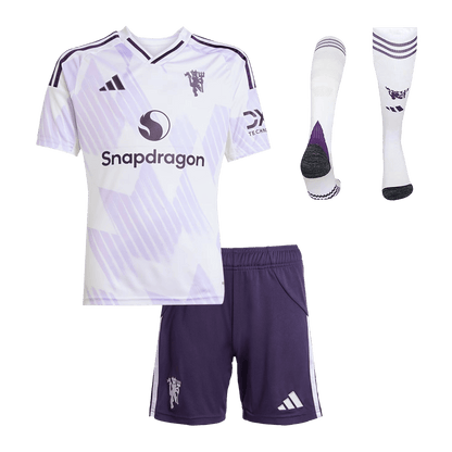 Manchester United Uit tenue 2025/26 Wit Kinderen