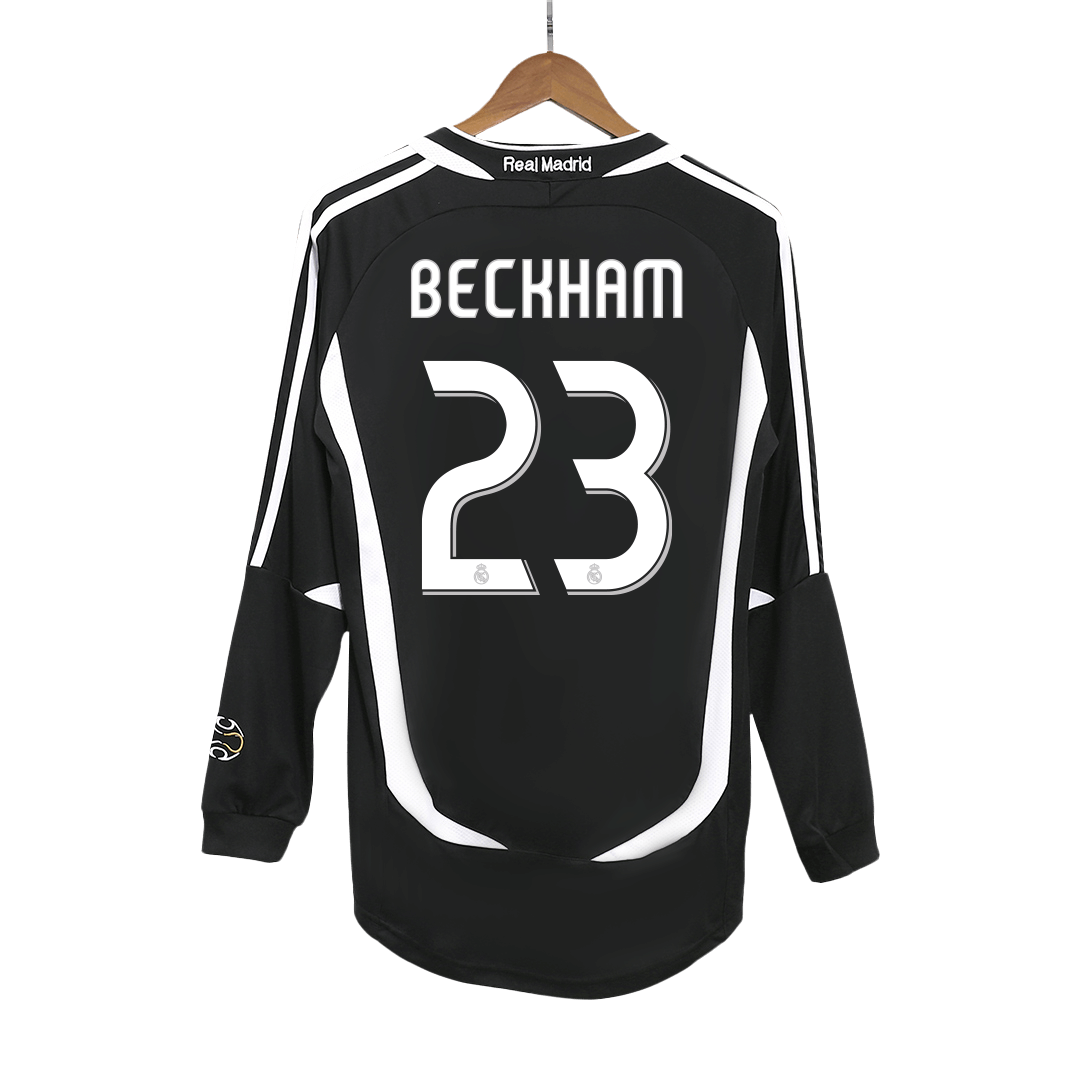 BECKHAM #23 Retro Real Madrid Uit Thuisshirt Lange Mouwen 2006/07