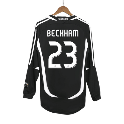 BECKHAM #23 Retro Real Madrid Uit Thuisshirt Lange Mouwen 2006/07