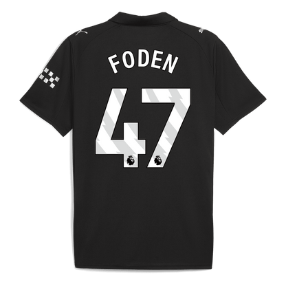 FODEN #47 Manchester City Extérieur Maillot 2025/26 Noir