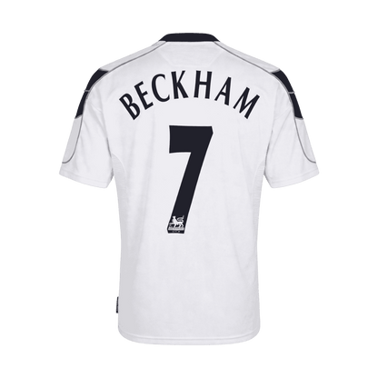 Retro BECKHAM #7 Manchester United Extérieur Maillot 2000/01 Blanc