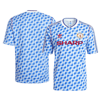 Retro Manchester United Uitshirt 1990/92 Blauw