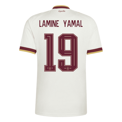 LAMINE YAMAL #19 Espagne Extérieur Maillot - Coupe du Monde 2026 Blanc