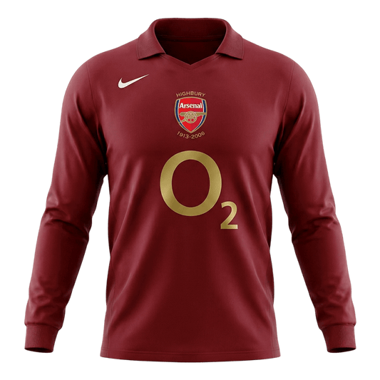 Retro Arsenal Domicile Maillot Manches Longues 2005/06 Rouge