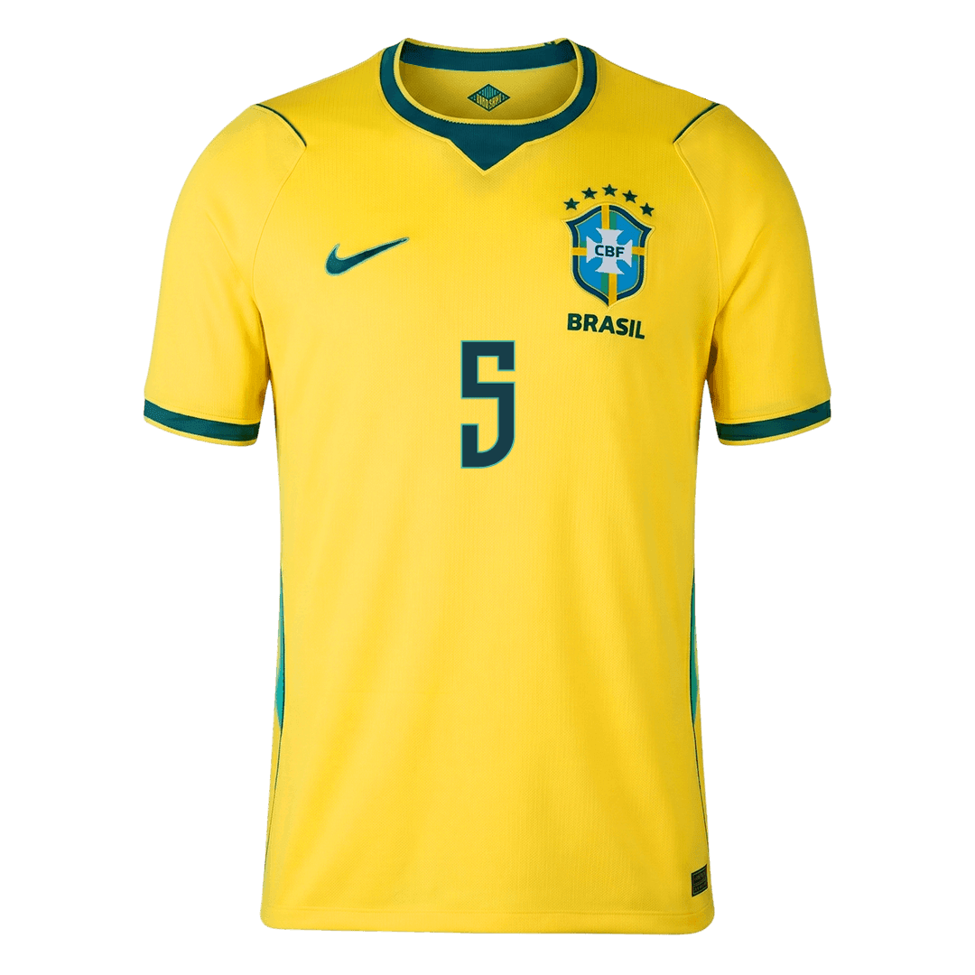 CASEMIRO #5 Brésil Domicile Maillot - Coupe du Monde 2026 Jaune