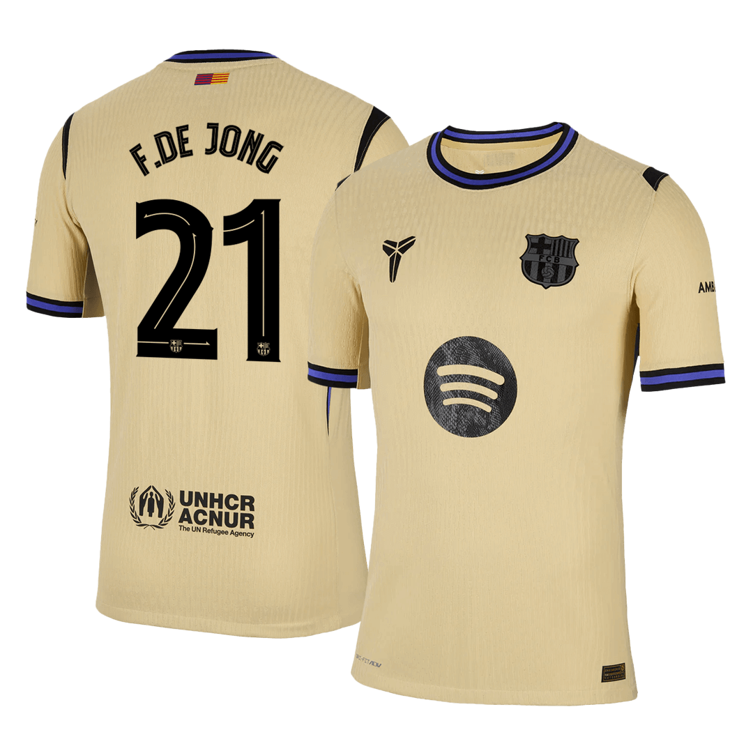 F. DE JONG #21 Barcelona Uit Thuisshirt 2025/26 Authentic - UCL