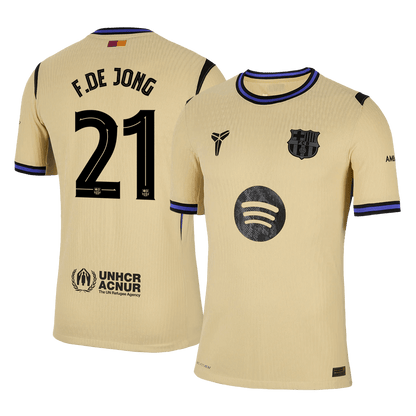 F. DE JONG #21 Barcelona Uit Thuisshirt 2025/26 Authentic - UCL