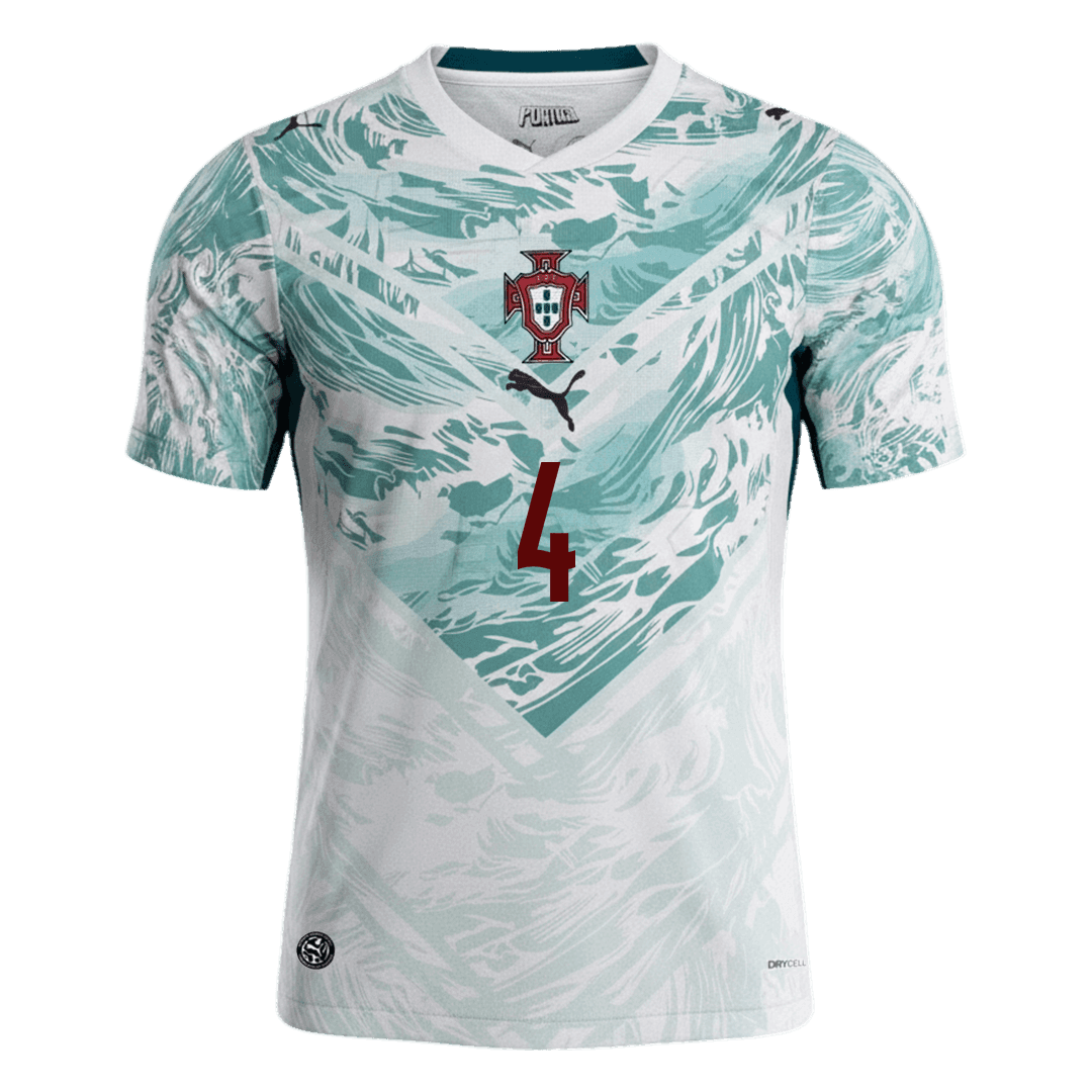 RÚBEN DIAS #4 Portugal Extérieur Maillot - Coupe du Monde 2026 White&Green