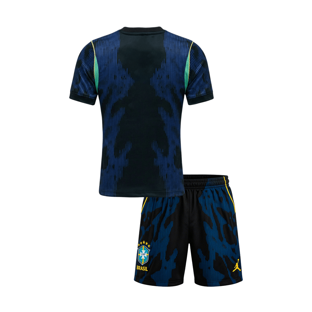 Brésil Extérieur Maillot Kit - Coupe du Monde 2026 Enfant Bleu marine