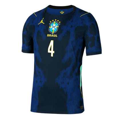 MARQUINHOS #4 Brésil Extérieur Maillot - Coupe du Monde 2026 Bleu marine Joueur