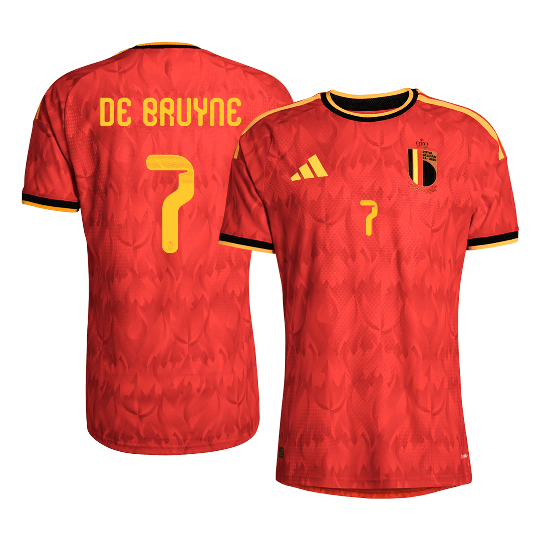 DE BRUYNE #7 Belgique Domicile Maillot - Coupe du Monde 2026 Rouge Joueur
