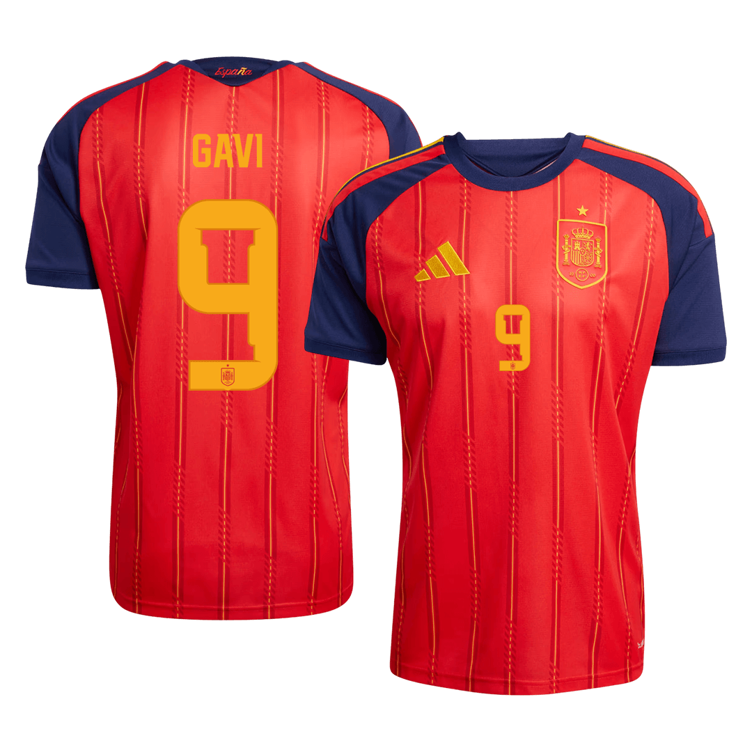 GAVI #9 Espagne Domicile Maillot - Coupe du Monde 2026 Rouge - Super