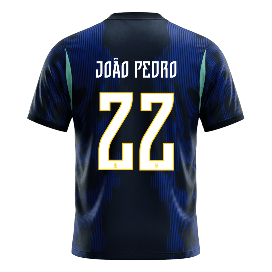 JOÃO PEDRO #22 Brésil Extérieur Maillot - Coupe du Monde 2026 Bleu marine