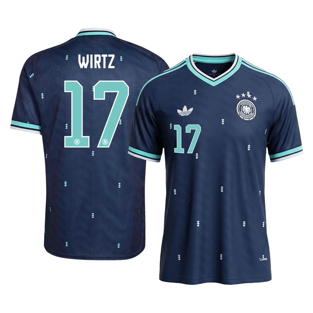 WIRTZ #17 Duitsland Uitshirt - Wereldkampioenschap 2026 Marineblauw