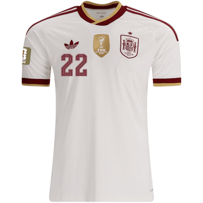 CUBARSÍ #22 Espagne Extérieur Maillot - Coupe du Monde 2026 Blanc Joueur