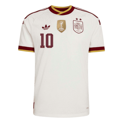 OLMO #10 Espagne Extérieur Maillot - Coupe du Monde 2026 Blanc Joueur