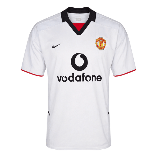 Retro Manchester United Extérieur Maillot 2002/03 Blanc