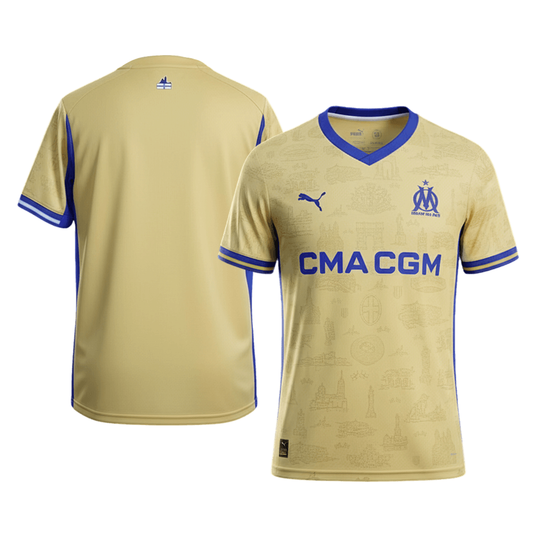 Olympique de Marseille Fourth Maillot 2025/26 Jaune Grande Taille