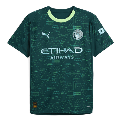 Manchester City Vierde Tenue 2025/26 Groen Grote Maten