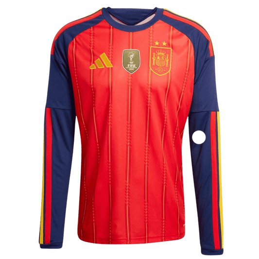 Espagne Domicile Maillot Manches Longues - Coupe du Monde 2026 Rouge