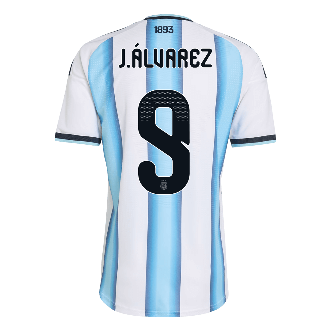 J.ÁLVAREZ #9 Argentinië Thuisshirt WK 2026 Blauw&Wit Speler